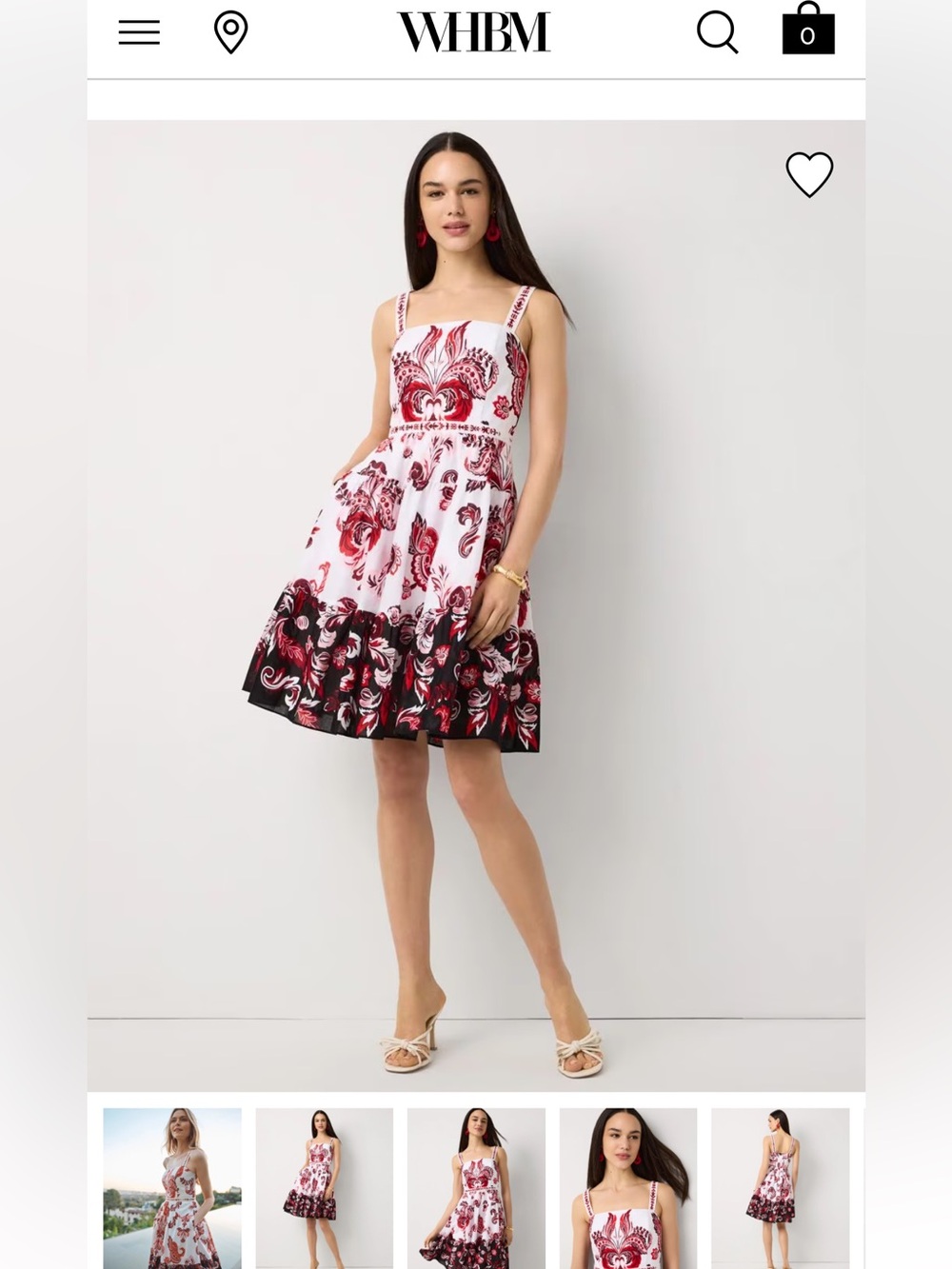 NWT🌷White House Black Market Square Neck Cotton Dress